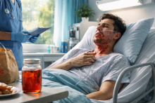 Мужчина получил химический ожог