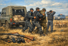 Полиция задержала браконьеров с 14 тушами сайги в Актюбинской области