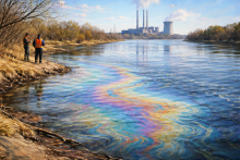 масляные пятна на воде