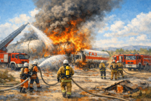 Спасатели ликвидировали пожар на АГЗС в Актобе