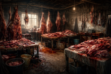 Подпольный мясной цех выявили в частном секторе Астаны