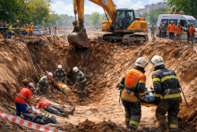 Два человека погибли при обрушении грунта в Павлодаре