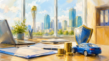 Halyk, Страховая компания Halyk, АРРФР, штрафы страховой компании, страховые выплаты, ОГПО ВТС, Казахстан