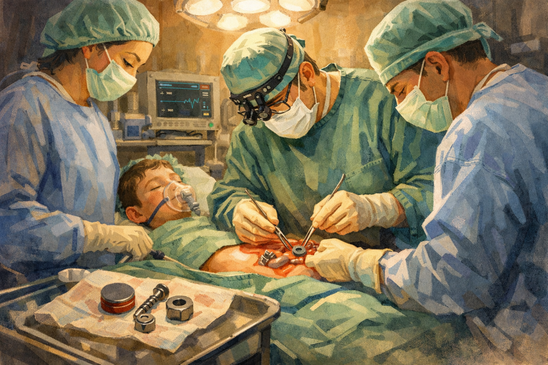 Врачи извлекли магнит и металлические предметы из кишечника шестилетнего ребёнка в Шымкенте