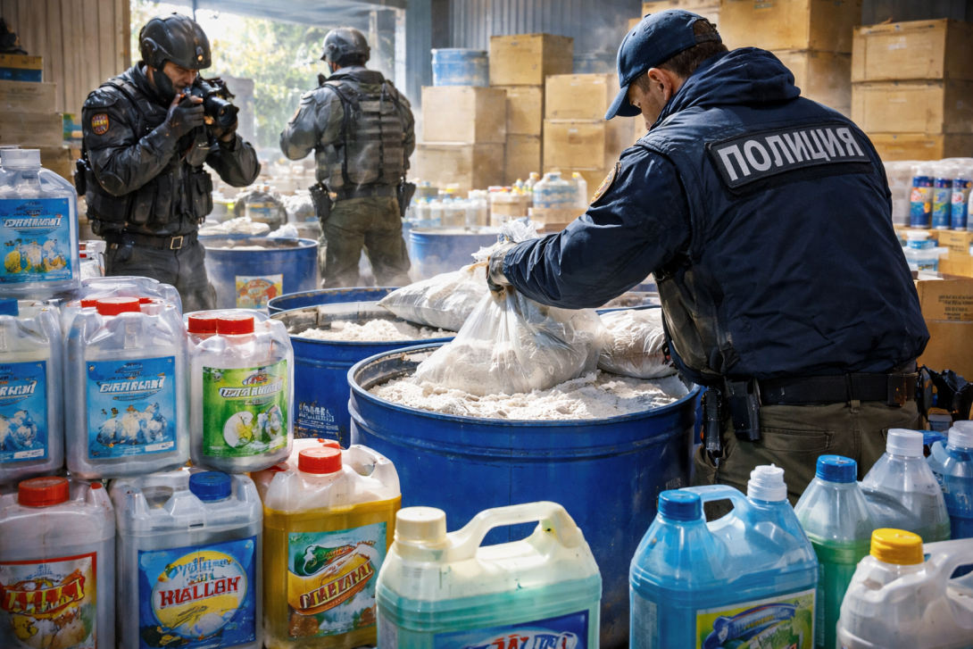 Полиция СКО пресекла канал поставки прекурсоров под видом бытовой химии