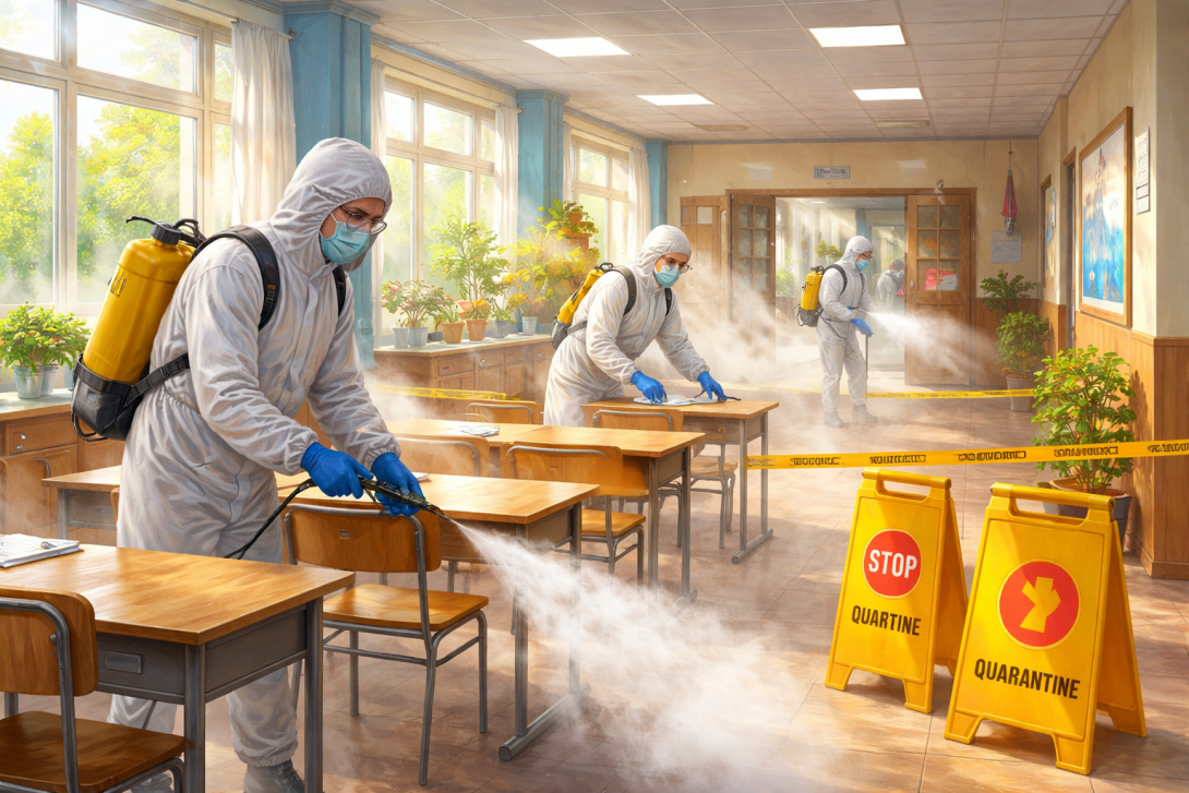 дезинфекция школы