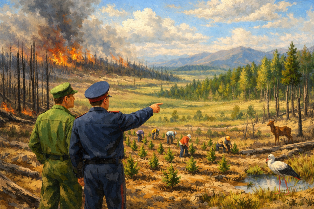 Пожары в лесах