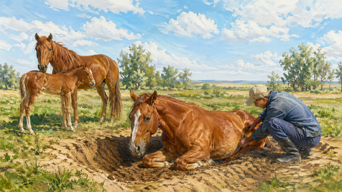 Лошади в Акмолинской области перестали ходить из-за укусов клещей