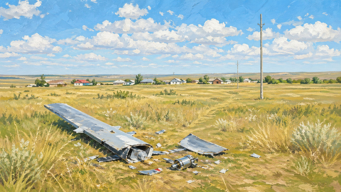 Предполагаемые фрагменты беспилотника проверяют в Актюбинской области