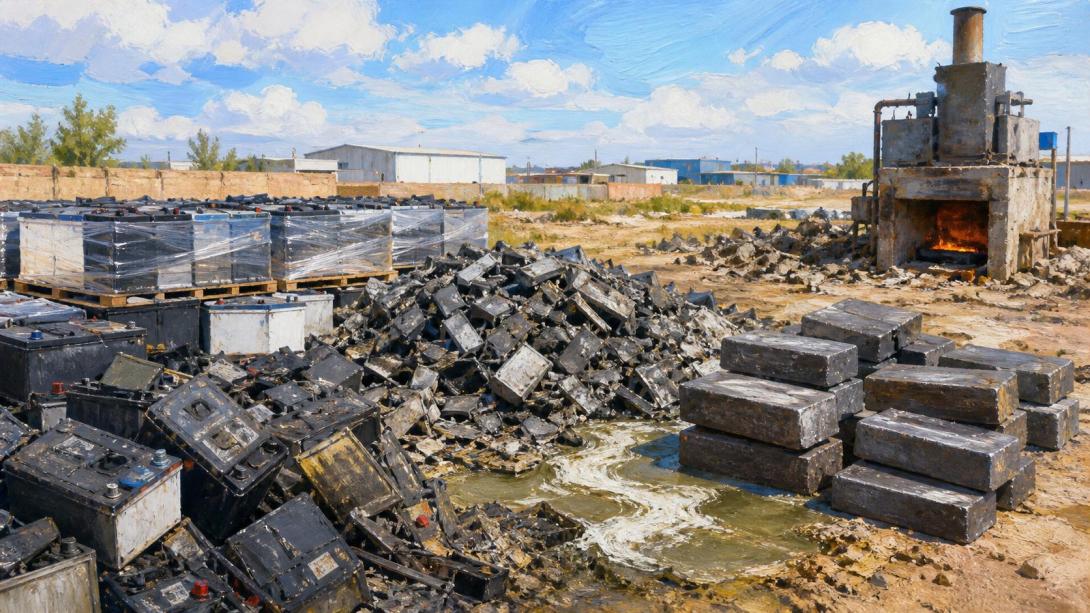 Нелегальную переработку опасных аккумуляторов выявили в Шымкенте