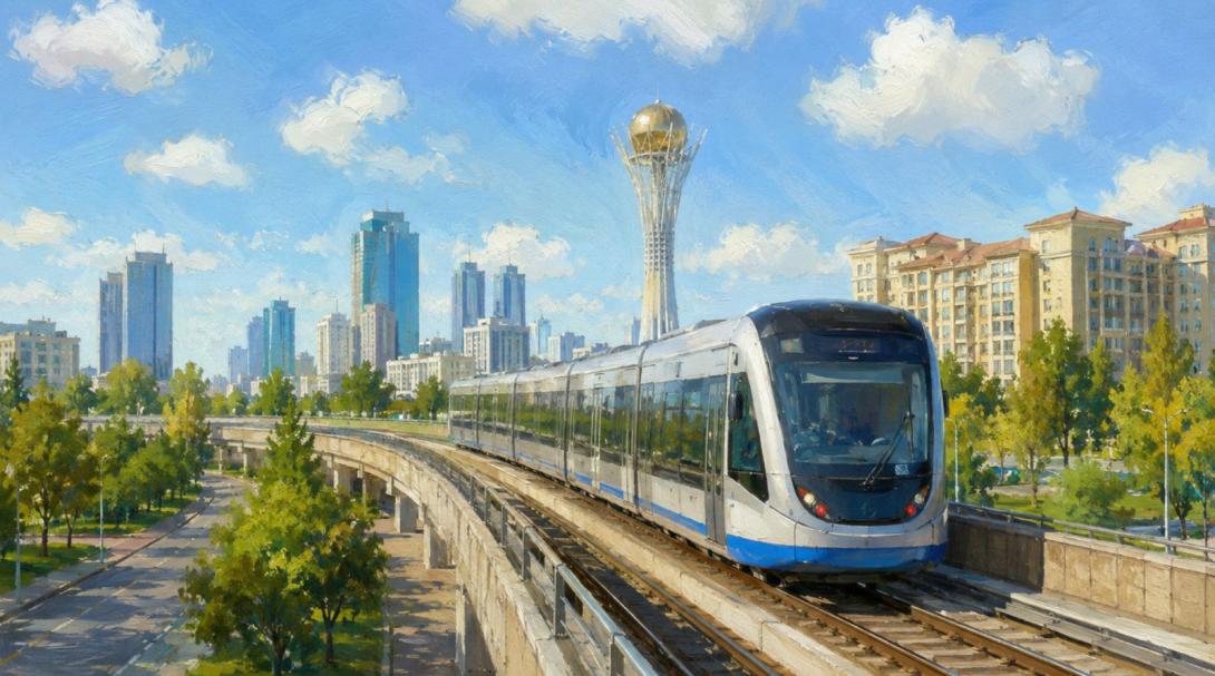 Кабель загорелся на путях LRT в Астане