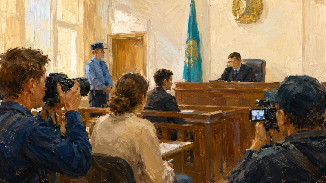 Журналистов заперли во время суда по делу Адилетхана Молдахана