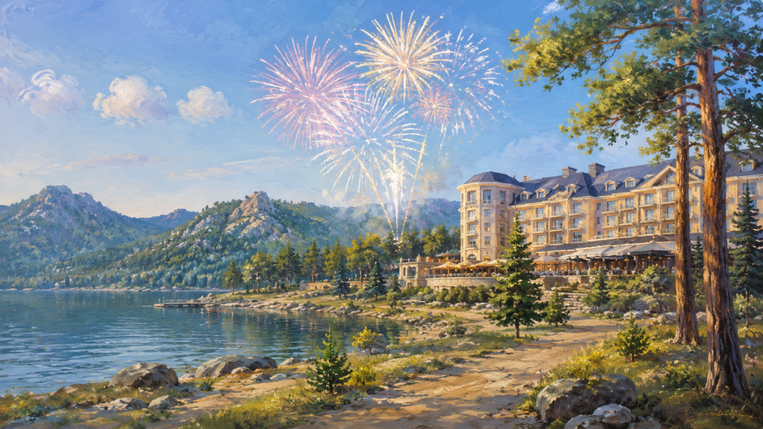 RIXOS LAKE BOROVOE, Бурабай, фейерверк, пожароопасный период, ДЧС Акмолинской области, лесные пожары, Казахстан